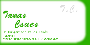 tamas csucs business card