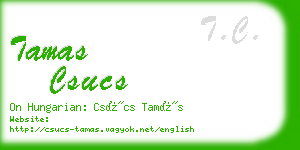 tamas csucs business card